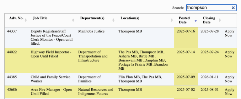 Manitoba Justice Department Seeks Deputy Registrar/Staff Justice of the Peace/Court Clerk Monitor in Thompson